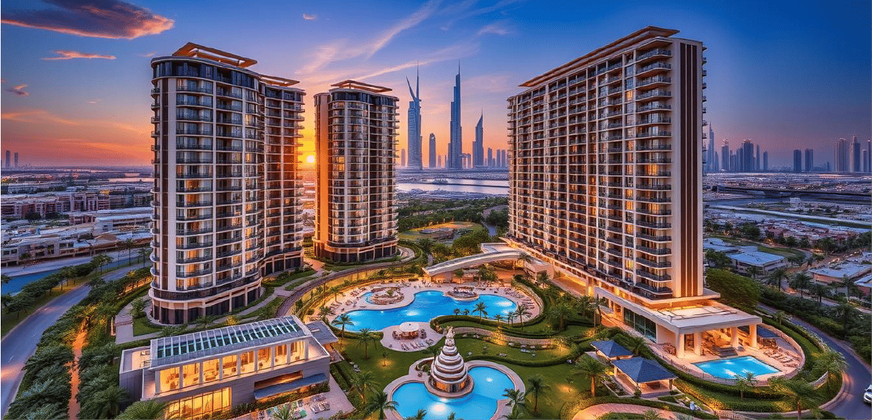 Dubai properties aerial view