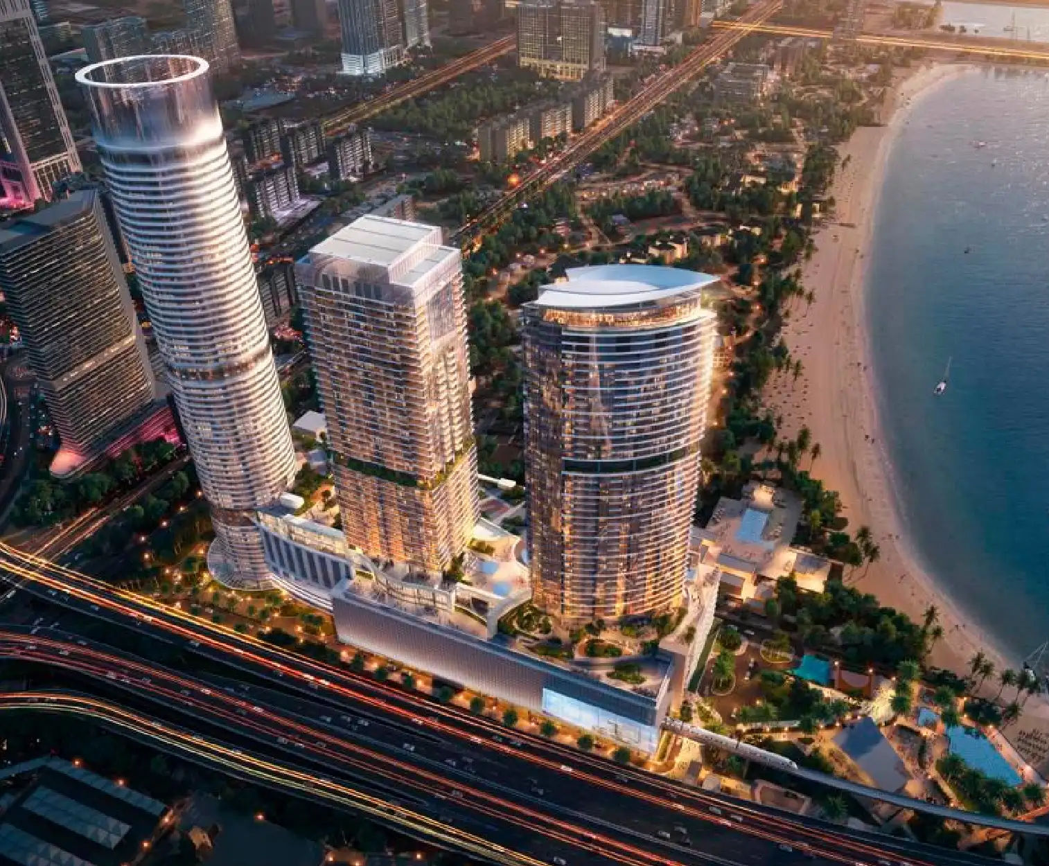 Dubai properties aerial view