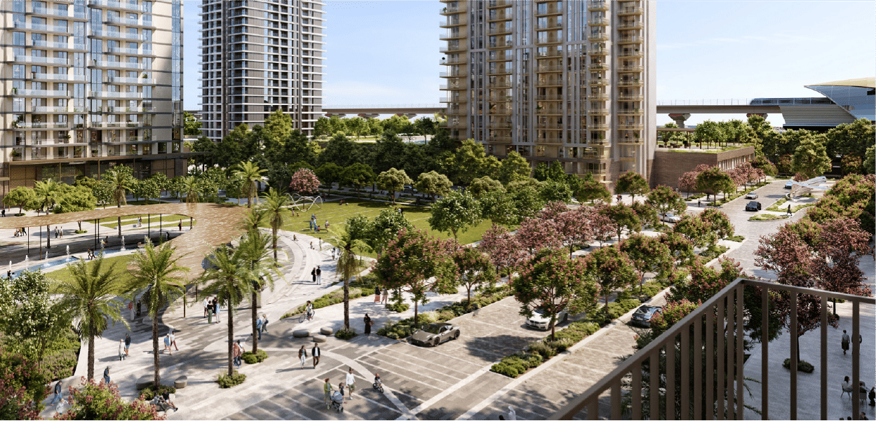 Dubai properties aerial view