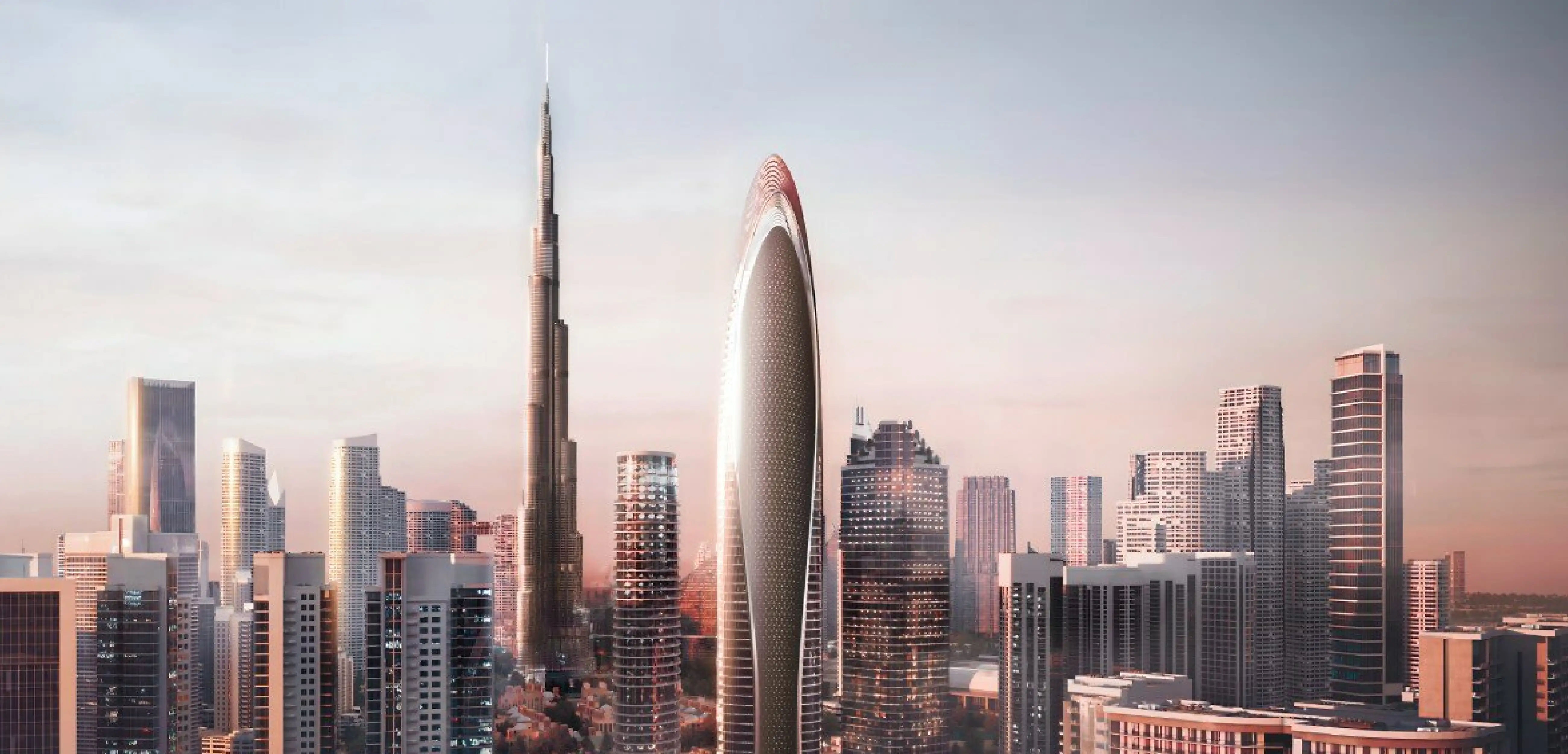 Dubai properties aerial view