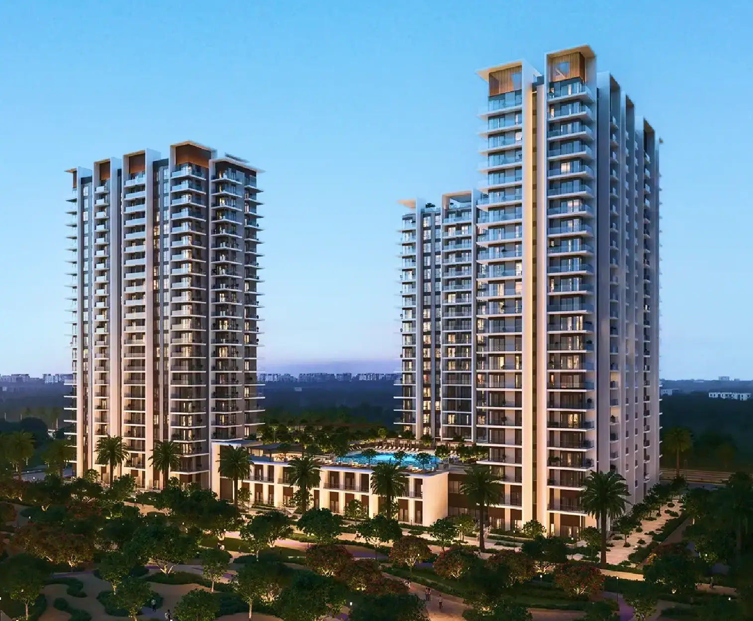 Dubai properties aerial view