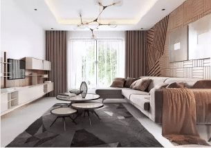 View of Yachtside Marina Residences at sunset with buildings, palm trees, and beach