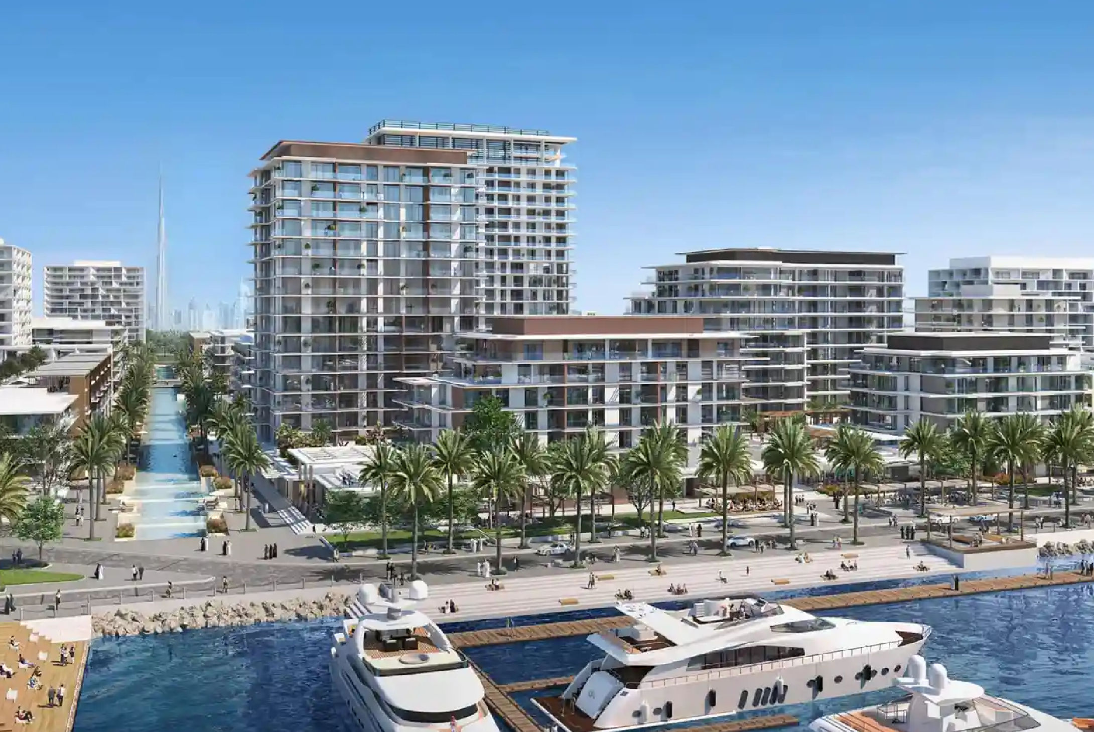 Interior view of a bedroom in Yachtside Marina Residences with large window and modern decor