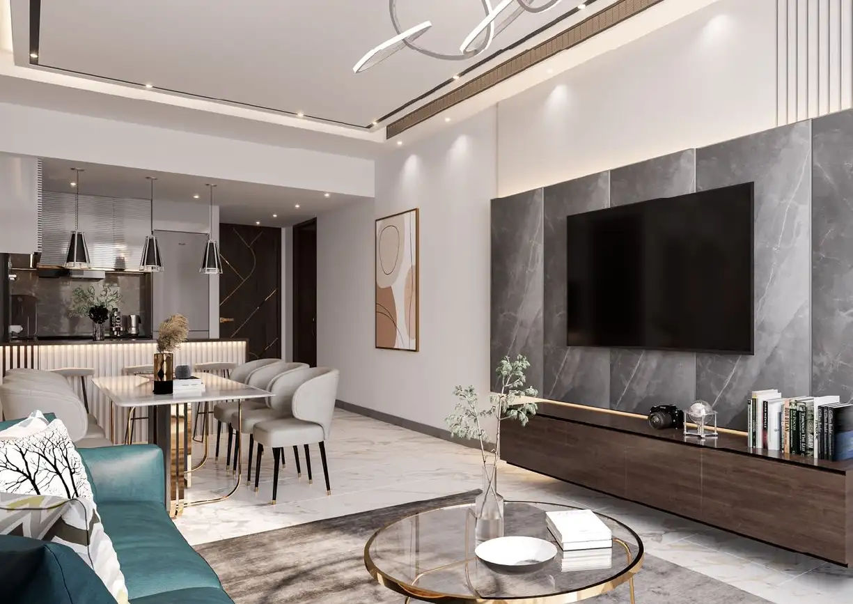 Yachtside Marina Residences with yachts docked in the marina and modern buildings in background