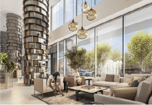 Yachtside Marina Residences with yachts docked in the marina and modern buildings in background