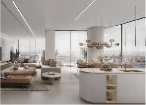 Yachtside Marina Residences with yachts docked in the marina and modern buildings in background