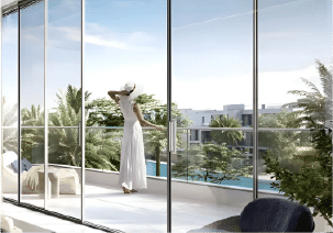 Yachtside Marina Residences with yachts docked in the marina and modern buildings in background