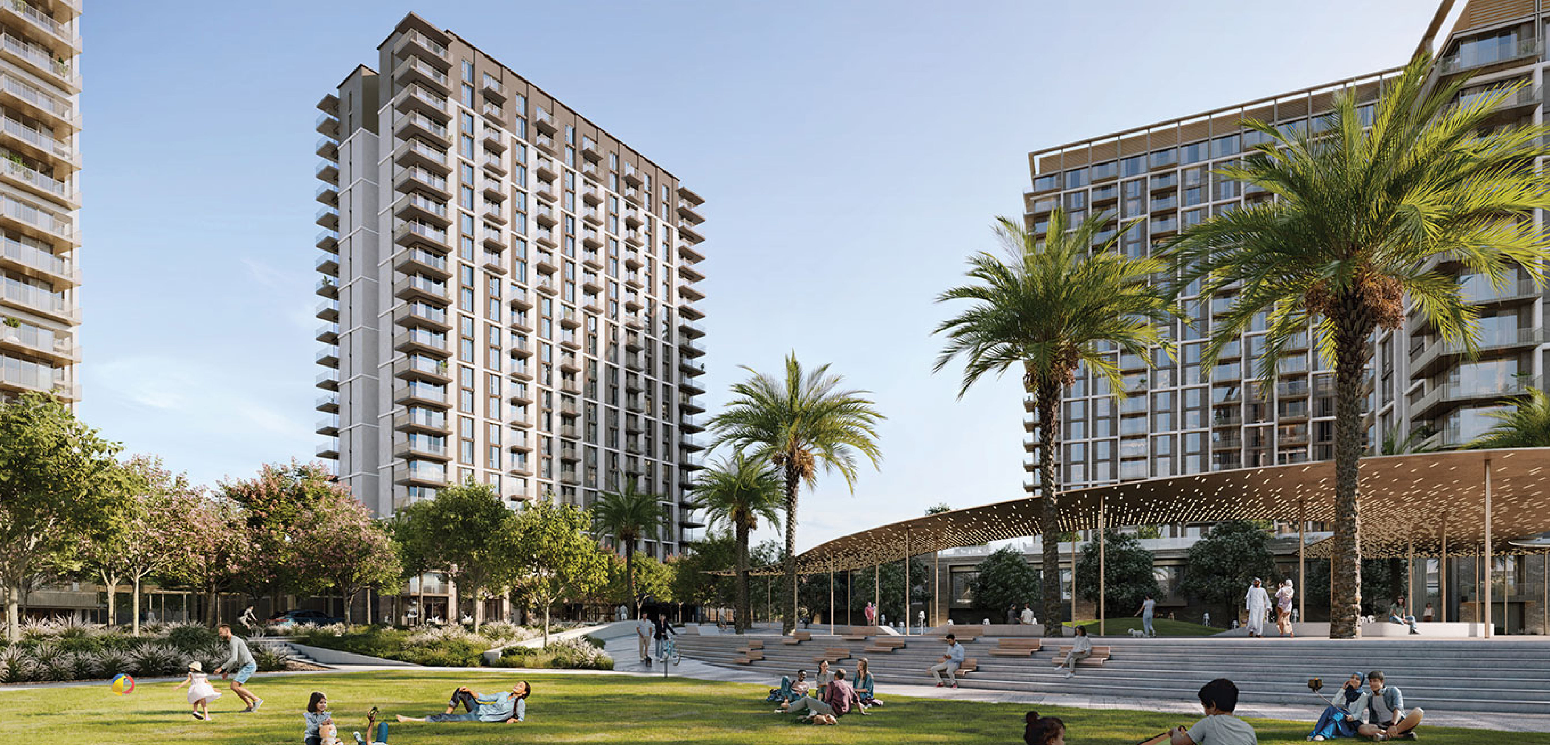 Interior view of a bedroom in Yachtside Marina Residences with large window and modern decor