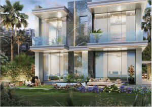 Interior view of a bedroom in Yachtside Marina Residences with large window and modern decor