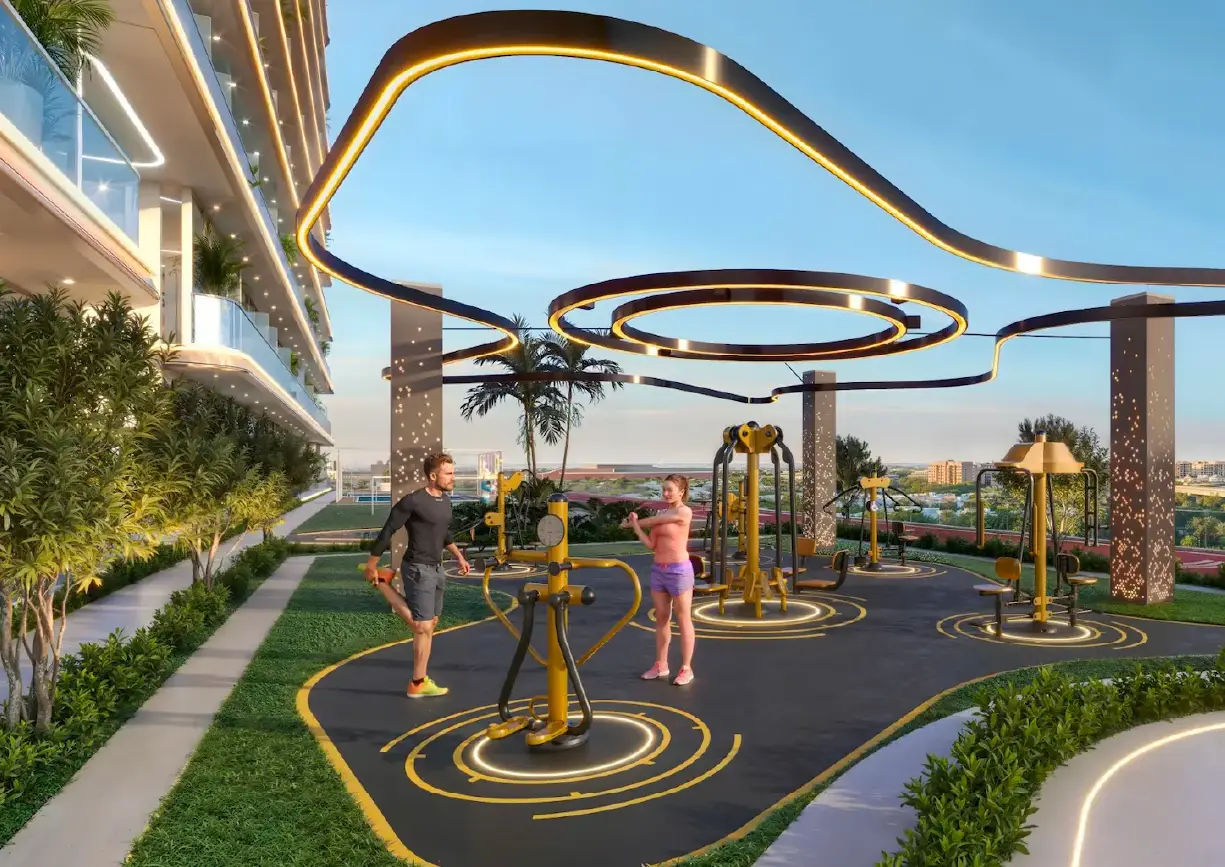 Interior view of a bedroom in Yachtside Marina Residences with large window and modern decor