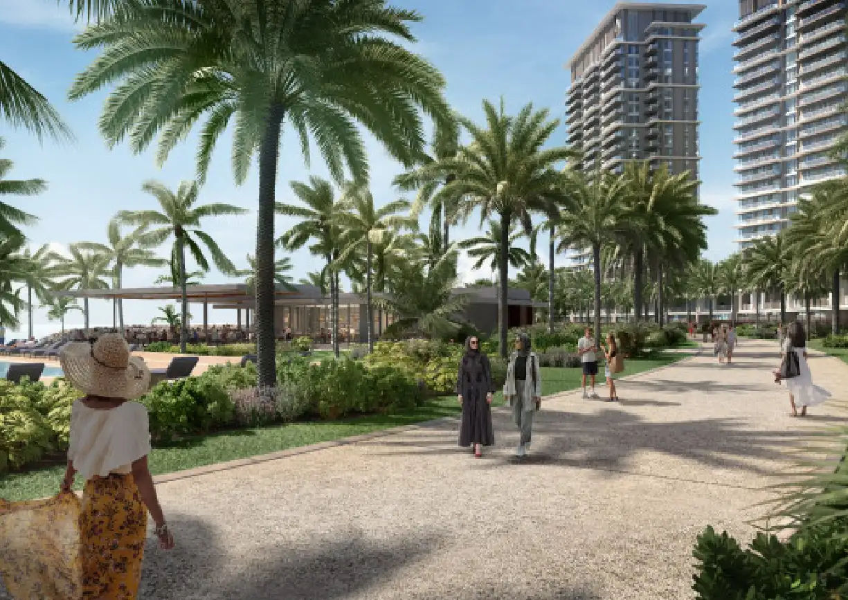 Interior view of a bedroom in Yachtside Marina Residences with large window and modern decor