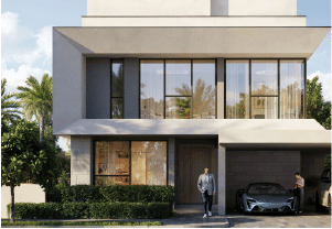 Interior view of a bedroom in Yachtside Marina Residences with large window and modern decor