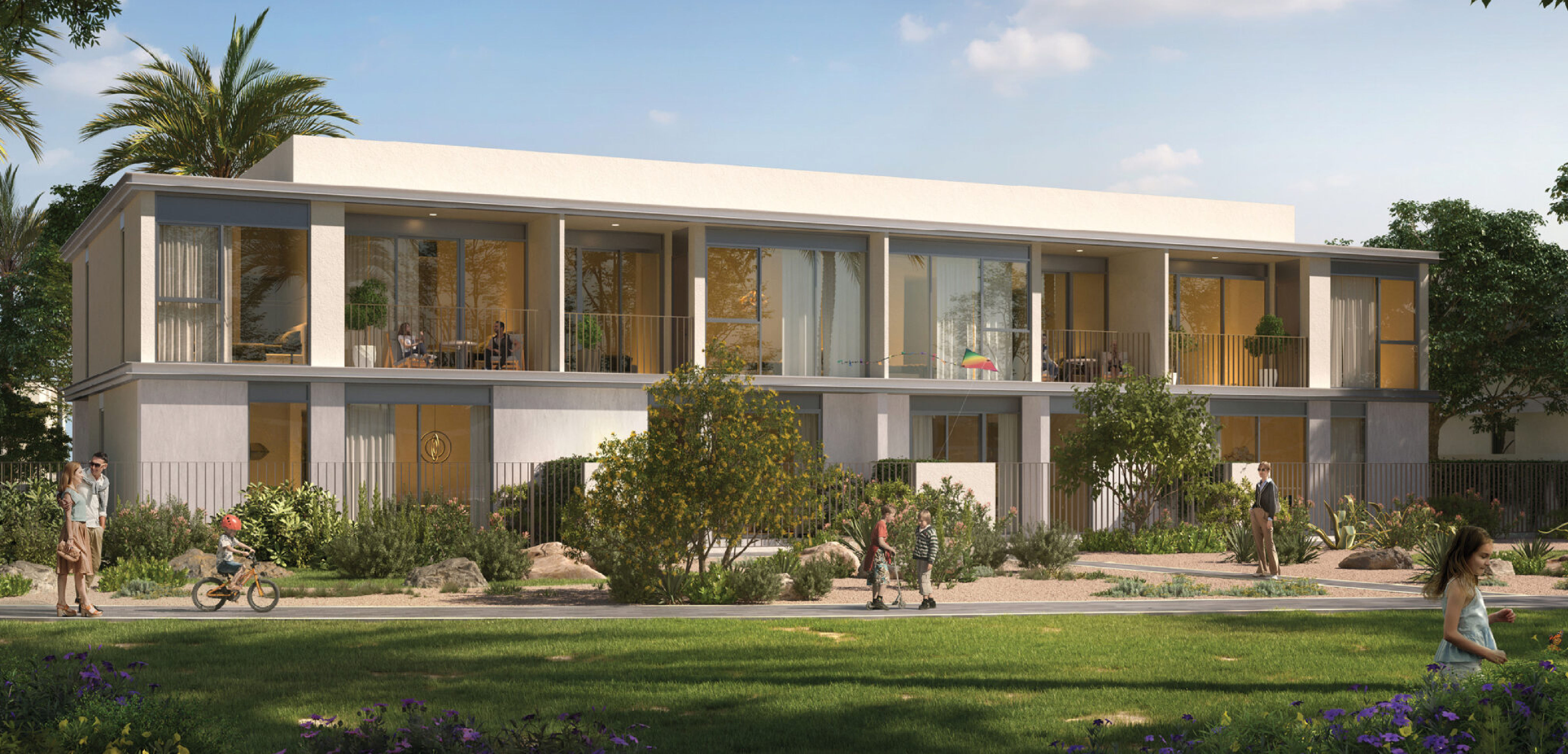 Interior view of a living and dining area in Yachtside Marina Residences with large windows and ocean view