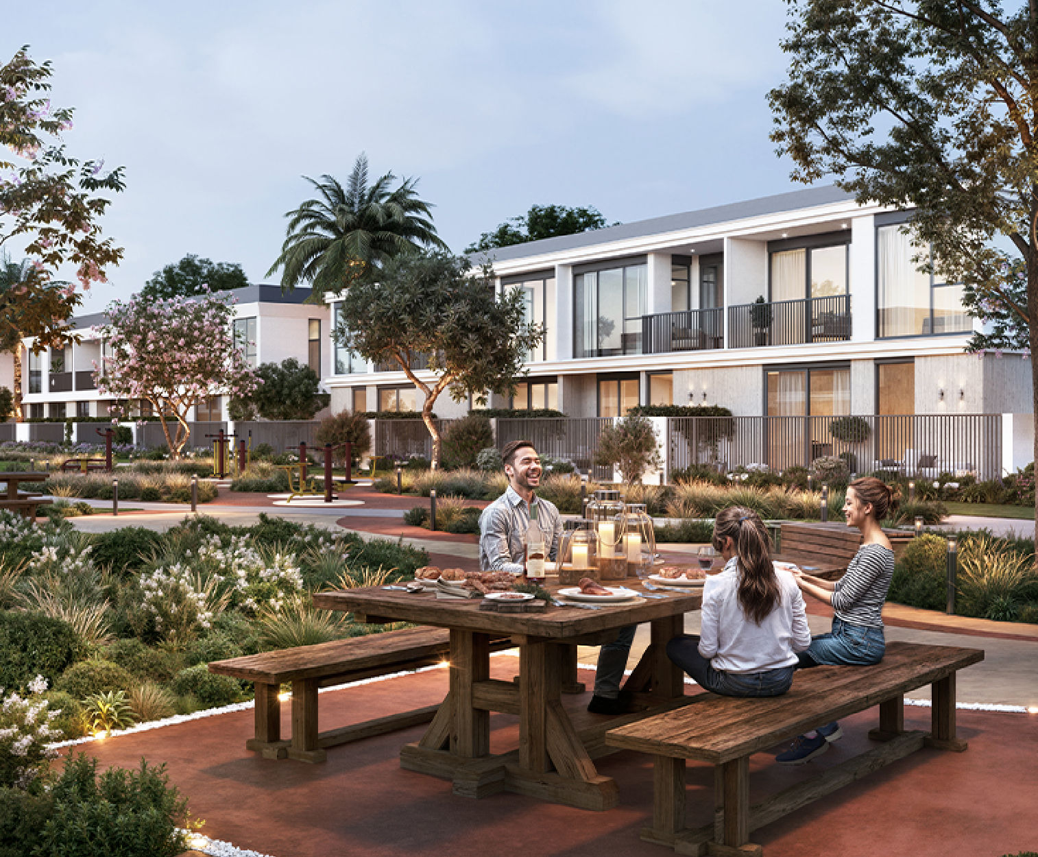 Interior view of a living and dining area in Yachtside Marina Residences with large windows and ocean view