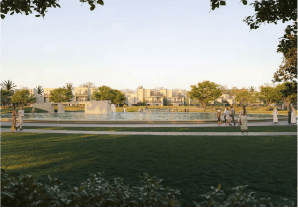 Interior view of a living and dining area in Yachtside Marina Residences with large windows and ocean view