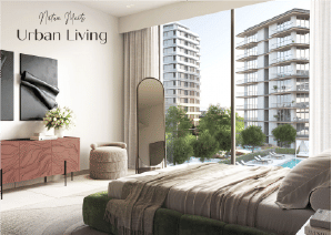 Interior view of a living and dining area in Yachtside Marina Residences with large windows and ocean view