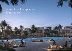 Interior view of a living and dining area in Yachtside Marina Residences with large windows and ocean view