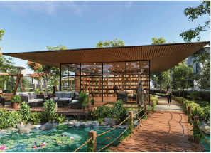 Interior view of a living and dining area in Yachtside Marina Residences with large windows and ocean view