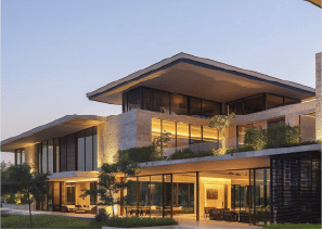 Interior view of a living and dining area in Yachtside Marina Residences with large windows and ocean view