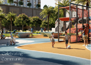 Interior view of a living and dining area in Yachtside Marina Residences with large windows and ocean view