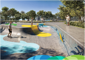 Interior view of a living and dining area in Yachtside Marina Residences with large windows and ocean view