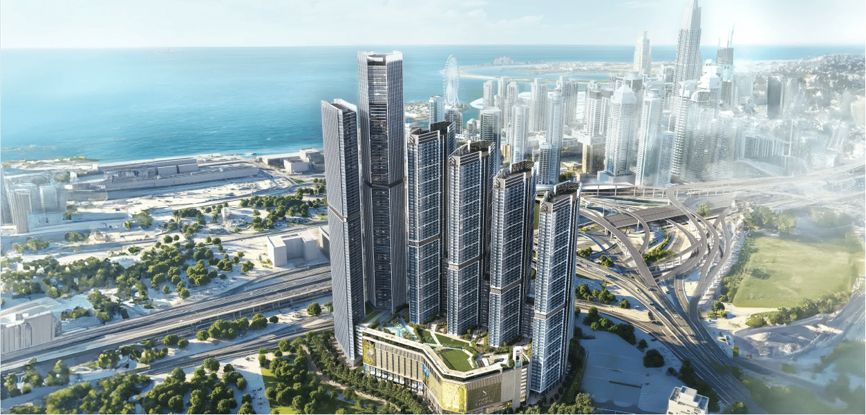 Dubai properties aerial view