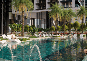 Yachtside Marina Residences with yachts docked in the marina and modern buildings in background