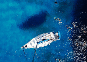 Yachtside Marina Residences with yachts docked in the marina and modern buildings in background
