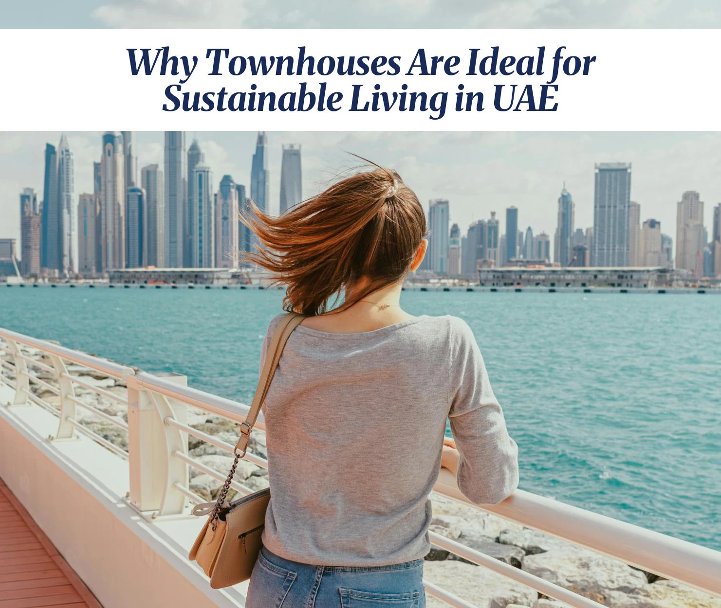 Townhouses in a modern UAE community showcasing sustainable design