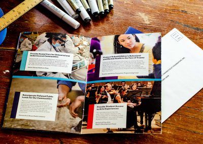 UConn Change the World Campaign internal print design by Rovetti