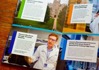 UConn Change the World Campaign inside design by Rovetti