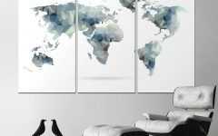 Abstract World Map Wall Art