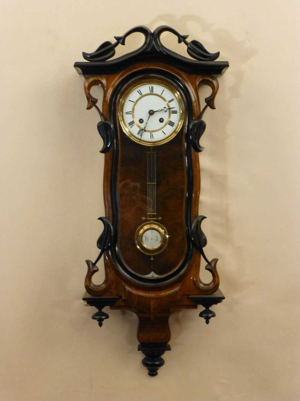 Antique Walnut Vienna Regulator|art Nouveau Regulator|essex Intended For Most Popular Art Deco Wall Clocks (Gallery 9 of 25)