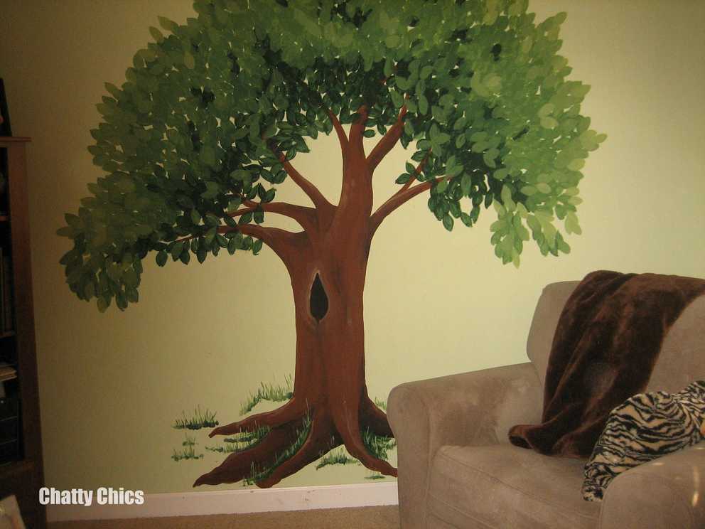 Painted Wall Art  Diy | Chatty Chics Inside 2017 Painted Trees Wall Art (Gallery 6 of 20)