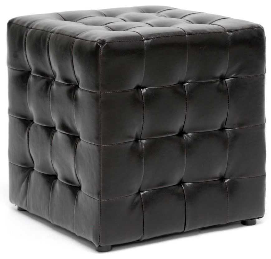 21 Brown Ottomans Under $100 (square, Rectangle & Round Styles) With Regard To Stripe Black And White Square Cube Ottomans (Gallery 1 of 20)