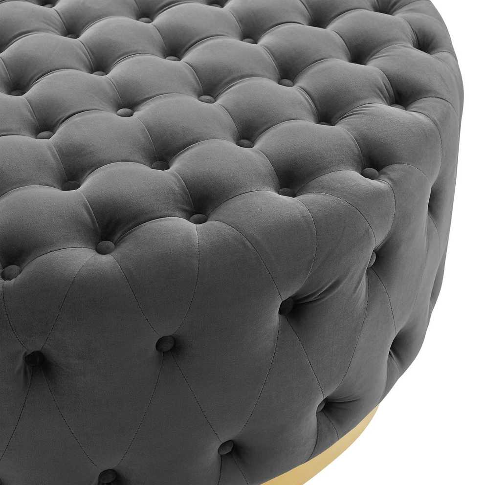 Featured Photo of Tufted Gray Velvet Ottomans