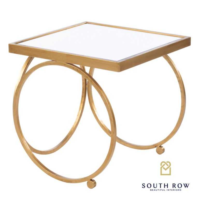 South Row Winston Nesting Table Set Gold – Lawlors Furniture & Flooring For Round Gold Metal Cage Nesting Ottomans Set Of 2 (Gallery 19 of 20)