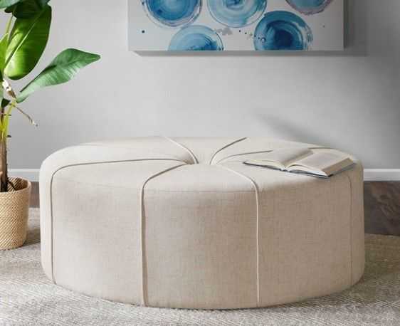 Featured Photo of Gray Fabric Oval Ottomans
