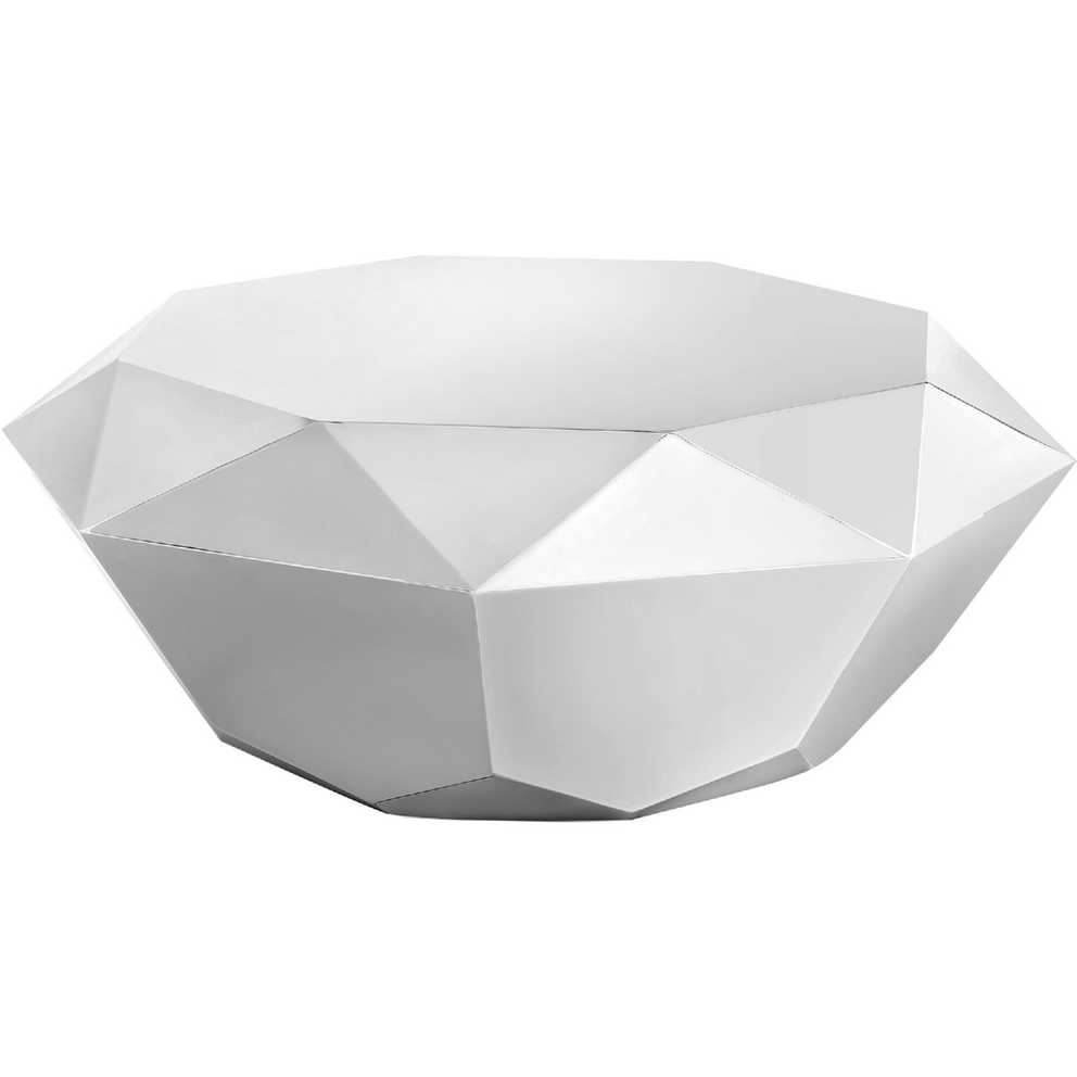 Meridian 222silver C Gemma Diamond Shape Coffee Table In Silver Stainless  Steel Intended For Diamond Shape Coffee Tables (Gallery 15 of 20)