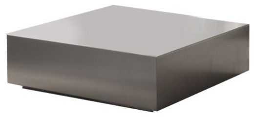 Modrest Anvil Modern Brushed Stainless Steel Coffee Table – Contemporary – Coffee  Tables  Vig Furniture Inc. | Houzz Inside Brushed Stainless Steel Coffee Tables (Gallery 7 of 20)