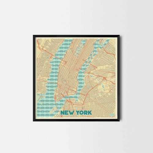 New York City Map Wall Art (Photo 2 of 20)
