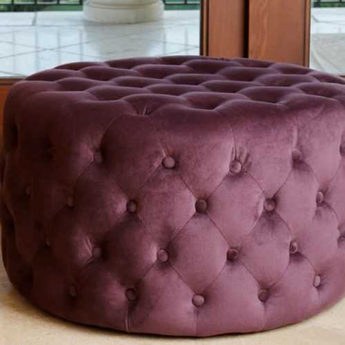 Snow Tufted Fabric Ottomans (Photo 20 of 20)