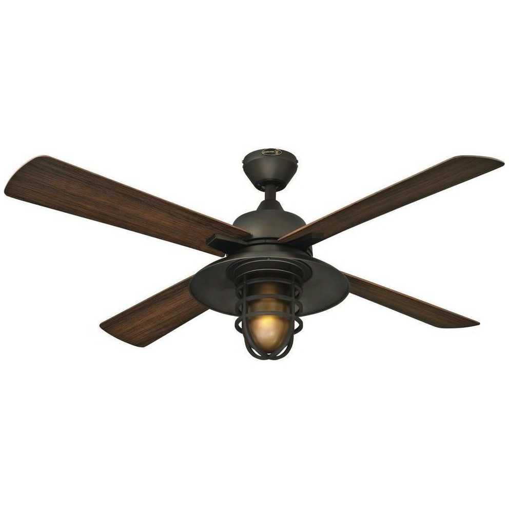 Featured Photo of Industrial Outdoor Ceiling Fans With Light
