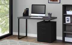 Left-facing Shelf Gray Modern Desks