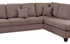 2pc Polyfiber Sectional Sofas with Nailhead Trims Gray