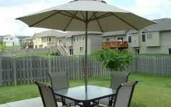Patio Table and Chairs with Umbrellas