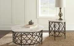 Antique Silver Metal Coffee Tables
