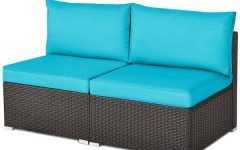 2-piece Outdoor Wicker Sectional Sofa Sets