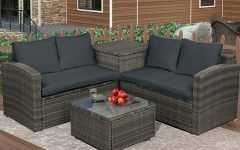 4-piece Gray Outdoor Patio Seating Sets