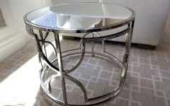 Polished Chrome Round Cocktail Tables